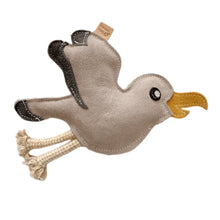 Lade das Bild in den Galerie-Viewer, Nachhaltiges Hundespielzeug "Mick Möwe" | Robust & 100% schadstofffrei | Upcycling Leder & natürliche Baumwolle