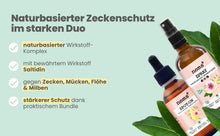 Lade das Bild in den Galerie-Viewer, Starkes Duo | Pflanzlicher Anti-Zecken Schutz für Hunde gegen Flöhe, Zecken, Milben & Mücken | 100% Chemiefrei | Sparpaket