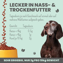 Lade das Bild in den Galerie-Viewer, Gelenkmix mit Teufelskralle, Kurkuma & Glucosamin für Hunde & Katzen | Unterstützt akut und frühzeitig | 100% vegan & tierleidfrei | 150g