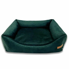 Lade das Bild in den Galerie-Viewer, Premium Hundebett Rexproduct | Recycelte Materialien & schadstofffrei | Dunkelgrün | 9 versch. Matratzenfarben