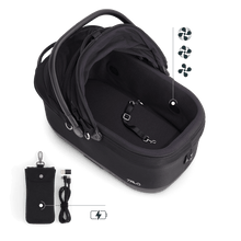 Lade das Bild in den Galerie-Viewer, Isofix Autositz Transportbox Maeve™ iso6x Wind Onyx von TAVO für Katzen & kleine Hunde bis 18 kg - mit integriertem Belüftungssystem