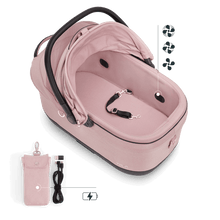 Lade das Bild in den Galerie-Viewer, Tavo Isofix Autositz & Transportbox Maeve™ iso6x Wind Sakura (rosa) für Katzen & kleine Hunde bis 18 kg - mit integriertem Belüftungssystem | Leine