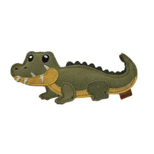 Lade das Bild in den Galerie-Viewer, Nachhaltiges BUDDY. Hundespielzeug aus Leder für kleine Hunde "Krokodil" - schadstofffrei