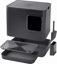 Lade das Bild in den Galerie-Viewer, Nachhaltige Katzentoilette HOOPO® DOME PLUS | 100% recycelt | Grau