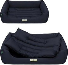 Lade das Bild in den Galerie-Viewer, Öko Hundebett Bern von HOUND&NATURE | Recycelte Materialien | Oeko-Tex® Standard 100 | Blau