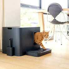 Lade das Bild in den Galerie-Viewer, Nachhaltige Katzentoilette HOOPO® DOME PLUS | 100% recycelt | Grau
