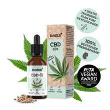 Lade das Bild in den Galerie-Viewer, Noms+ 10% CBD Tropfen für Hunde | 100% natürlich & sanft | 10ml Öl | Fräulein Plath