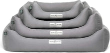 Lade das Bild in den Galerie-Viewer, Öko-Hundebett Luzern von HOUND&NATURE | Fleece-Seite | Recycelte Materialien | Oeko-Tex® Standard 100 | Hellgrau