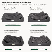 Lade das Bild in den Galerie-Viewer, Orthopädisches Öko-Hundebett Zermatt von HOUND&NATURE | Recycelte Materialien | Oeko-Tex® Standard | Grau
