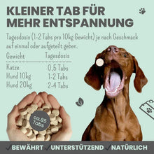 Lade das Bild in den Galerie-Viewer, Wohlfühltabs für Hunde & Katzen | Bei Stress, Angst, Unruhe & Hyperaktivität | 100% vegan & tierleidfrei | 130g