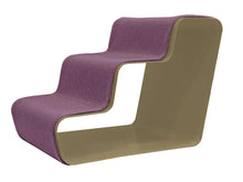 Lade das Bild in den Galerie-Viewer, dogBeam3 | Hundetreppe | Für Welpen & kleine Hunde | Bezug aus recycelten PET-Flaschen Stahl Sand - Bezug Purple | Fräulein Plath