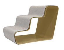 Lade das Bild in den Galerie-Viewer, dogBeam3 | Hundetreppe | Für Welpen & kleine Hunde | Bezug aus recycelten PET-Flaschen Stahl Sand - Bezug Perlweiss