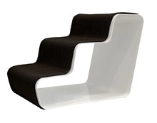 Lade das Bild in den Galerie-Viewer, dogBeam3 | Hundetreppe | Für Welpen & kleine Hunde | Bezug aus recycelten PET-Flaschen Stahl Weiß - Bezug Anthrazit