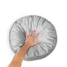 Lade das Bild in den Galerie-Viewer, Hundebett & Hundekissen rund "Coco" Rexproduct | Öko-Tex | Hellgrau | 2 Größen