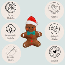 Lade das Bild in den Galerie-Viewer, Nachhaltiges Leder Hundespielzeug "Lasse Lebkuchenmann" | Schadstofffrei & robust | Süßes Weihnachtsgeschenk