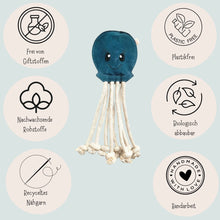 Lade das Bild in den Galerie-Viewer, Nachhaltiges Hundespielzeug & Dummy Oktopus "Karla Krake 2.0" | 100% schadstofffrei | Upcycling Leder