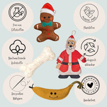 Lade das Bild in den Galerie-Viewer, Weihnachtsgeschenke Set "Winter Wonderland" für Hunde | Schadstofffrei & robust | Leder & Schafwolle