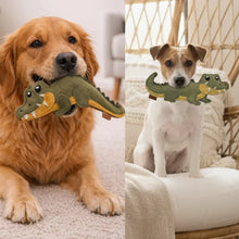 Lade das Bild in den Galerie-Viewer, Nachhaltiges BUDDY. Leder Hundespielzeug Krokodil - schadstofffrei - 2 Größen | Fräulein Plath