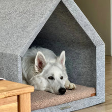 Lade das Bild in den Galerie-Viewer, Rexproduct Indoor Hundehütte "PetHome 2.0" TEDDY | 100% recycelt | S - XL | Hellgrau | 2 Matratzenfarben