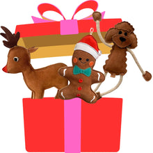 Lade das Bild in den Galerie-Viewer, Nachhaltiges Hundespielzeug Set "Jingle Bell Rock" für Hunde | Schadstofffrei & robust | Tolles Weihnachtsgeschenk