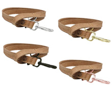 Lade das Bild in den Galerie-Viewer, Korkleder Hundeleine | Robust & Vegan | Top Ökobilanz | Tabak | Beschläge wählbar