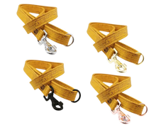 Lade das Bild in den Galerie-Viewer, Korkleder Hundeleine | Robust & Vegan | Top Ökobilanz | Senf | Beschläge wählbar