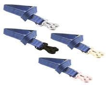 Lade das Bild in den Galerie-Viewer, Korkleder Hundeleine | Robust & Vegan | Top Ökobilanz | Denim | Beschläge wählbar