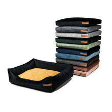 Lade das Bild in den Galerie-Viewer, Premium Hundebett Rexproduct | Recycelte Materialien | Oeko-Tex® Standard 100 | Schwarz | 9 versch. Matratzenfarben
