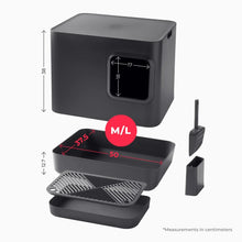 Lade das Bild in den Galerie-Viewer, Nachhaltige Katzentoilette HOOPO® DOME PLUS | 100% recycelt | Grau