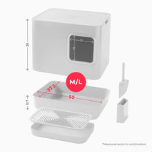 Lade das Bild in den Galerie-Viewer, Nachhaltige Katzentoilette HOOPO® DOME PLUS | 100% recycelt | Weiss