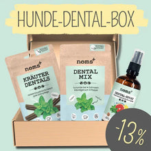Lade das Bild in den Galerie-Viewer, 3in1 Dental Box für Hunde | Natürlich & ohne Chemie | 100% vegan & tierleidfrei | Peta-zertifiziert