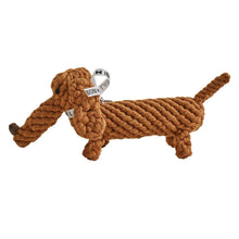 Lade das Bild in den Galerie-Viewer, Öko-Hundespielzeug "Diego Dackel" | 100% Baumwolle & recyclebar | Natürliche Zahnpflege