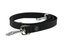 Lade das Bild in den Galerie-Viewer, Korkleder Hundeleine | Robust & Vegan | Top Ökobilanz | Schwarz | Beschläge wählbar
