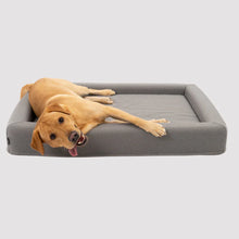 Lade das Bild in den Galerie-Viewer, FINNTO® Hundebett orthopädisch | Antiallergen | FAIRTRADE zertifiziert & Oeko-Tex® Standard | Hellgrau