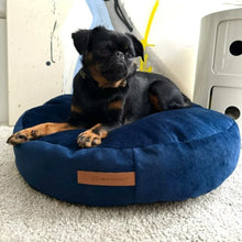 Lade das Bild in den Galerie-Viewer, Hundebett & Hundekissen rund "Coco" Rexproduct | Öko-Tex | Marine | 2 Größen