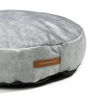 Lade das Bild in den Galerie-Viewer, Hundebett & Hundekissen rund "Coco" Rexproduct | Öko-Tex | Hellgrau | 2 Größen