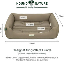 Lade das Bild in den Galerie-Viewer, Öko-Hundebett Bern von HOUND&NATURE | Recycelte Materialien | Oeko-Tex® Standard 100 | Taupe L