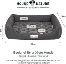 Lade das Bild in den Galerie-Viewer, Orthopädisches Öko-Hundebett Zürich von HOUND&NATURE | Fleece-Seite | Recycelte Materialien | Oeko-Tex® Standard | Grau L