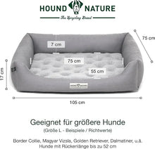 Lade das Bild in den Galerie-Viewer, Orthopädisches Öko-Hundebett Zürich von HOUND&NATURE | Fleece-Seite | Recycelte Materialien | Oeko-Tex® Standard | Hellgrau L