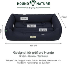 Lade das Bild in den Galerie-Viewer, Öko Hundebett Bern von HOUND&NATURE | Recycelte Materialien | Oeko-Tex® Standard 100 | Blau L
