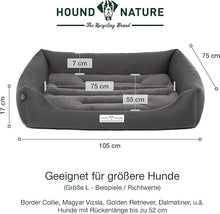 Lade das Bild in den Galerie-Viewer, Öko-Hundebett Luzern von HOUND&NATURE | Fleece-Seite | Recycelte Materialien | Oeko-Tex® Standard 100 | Grau L