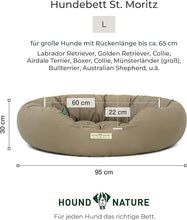 Lade das Bild in den Galerie-Viewer, Hundebett rund St.Moritz von HOUND&NATURE | Recycelte Materialien | Oeko-Tex® Standard 100 | Taupe L