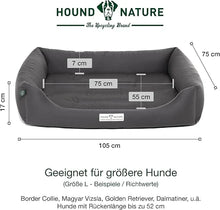 Lade das Bild in den Galerie-Viewer, Öko-Hundebett Bern von HOUND&NATURE | Recycelte Materialien | Oeko-Tex® Standard 100 | Grau L