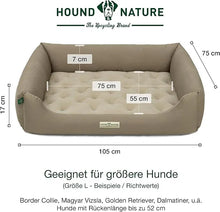 Lade das Bild in den Galerie-Viewer, Orthopädisches Öko-Hundebett Zürich von HOUND&NATURE | Fleece-Seite | Recycelte Materialien | Oeko-Tex® Standard | Taupe L