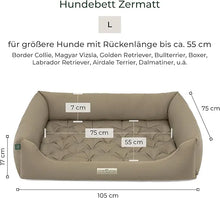 Lade das Bild in den Galerie-Viewer, Orthopädisches Öko-Hundebett Zermatt von HOUND&NATURE | Recycelte Materialien | Oeko-Tex® Standard | Taupe L