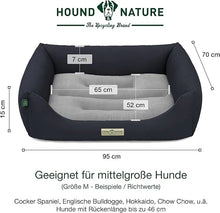Lade das Bild in den Galerie-Viewer, Öko-Hundebett Luzern von HOUND&NATURE | Fleece-Seite | Recycelte Materialien | Oeko-Tex® Standard 100 | Blau M