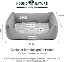 Lade das Bild in den Galerie-Viewer, Orthopädisches Öko-Hundebett Zürich von HOUND&NATURE | Fleece-Seite | Recycelte Materialien | Oeko-Tex® Standard | Hellgrau M