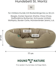 Lade das Bild in den Galerie-Viewer, Hundebett rund St.Moritz von HOUND&NATURE | Recycelte Materialien | Oeko-Tex® Standard 100 | Taupe M
