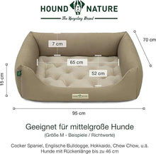 Lade das Bild in den Galerie-Viewer, Orthopädisches Öko-Hundebett Zürich von HOUND&NATURE | Fleece-Seite | Recycelte Materialien | Oeko-Tex® Standard | Taupe M