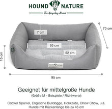 Lade das Bild in den Galerie-Viewer, Öko-Hundebett Luzern von HOUND&NATURE | Fleece-Seite | Recycelte Materialien | Oeko-Tex® Standard 100 | Hellgrau M